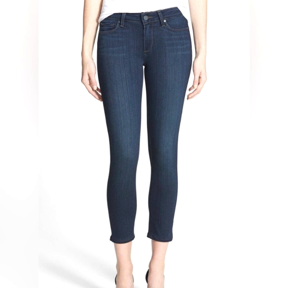Paige Denim Dark Wash Verdugo Stretch Crop slim fit jeans size 28